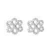 TOMEI Ruyi Knot Diamond Earrings, White Gold 750