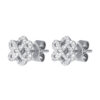 TOMEI Ruyi Knot Diamond Earrings, White Gold 750