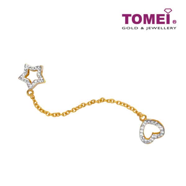 25July_eTomei_1000px_13 TOMEI Star of My Love Charm, Yellow Gold 916