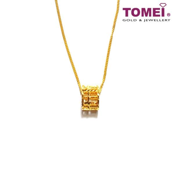 TOMEI Rolling Wealth Abacus Pendant, Yellow Gold 916