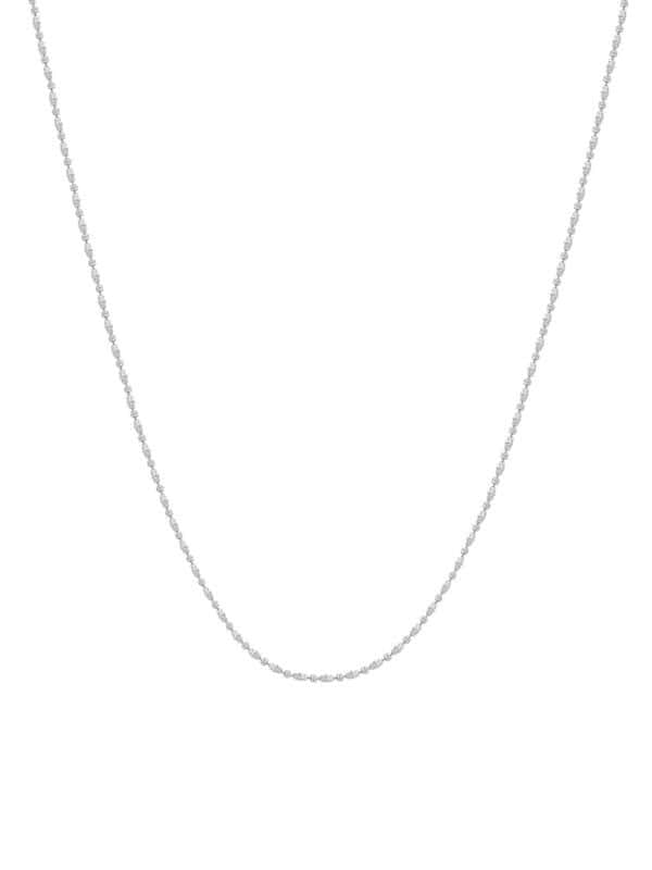 Tomei Sparkling Necklace, Unisex White Gold 585