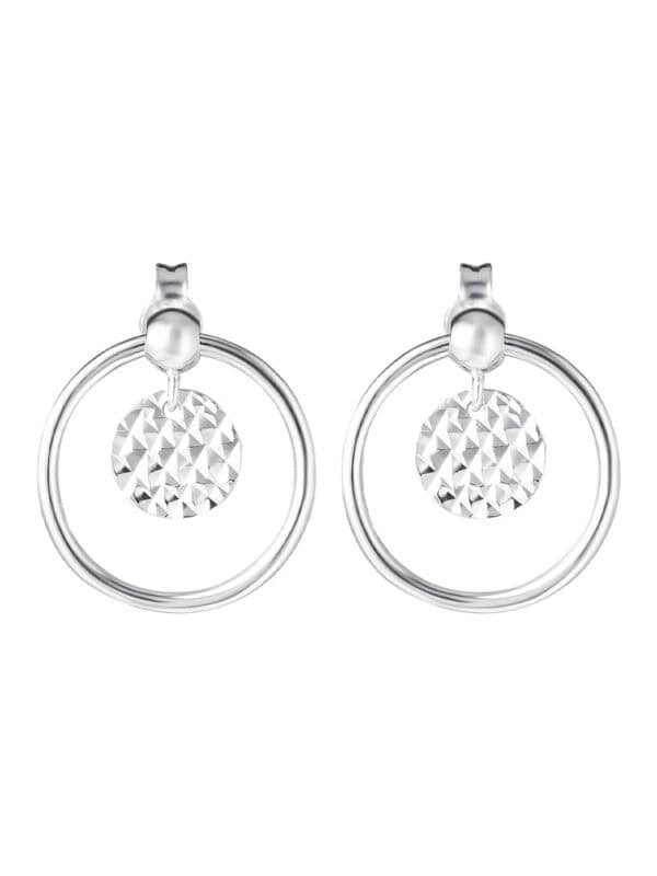 TOMEI Snowy Snowball Earrings, White Gold 585