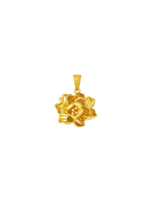 TOMEI The Peony Pendant, Yellow Gold 916