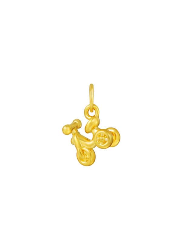 TOMEI Motorcycle Pendant, Yellow Gold 999