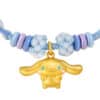 TOMEI X Sanrio Cinnamoroll 5D Charm with Blue Rope Bracelet, Yellow Gold 999