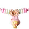TOMEI X Sanrio My Melody Charm with Pink Rope Bracelet, Yellow Gold 999 (5D)