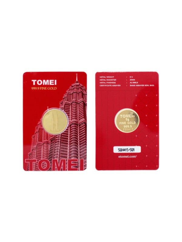 [Tomei Exclusive] KLCC Twin Towers Gold Bar | 2 Gram | 5 Grams | Fine Gold 9999