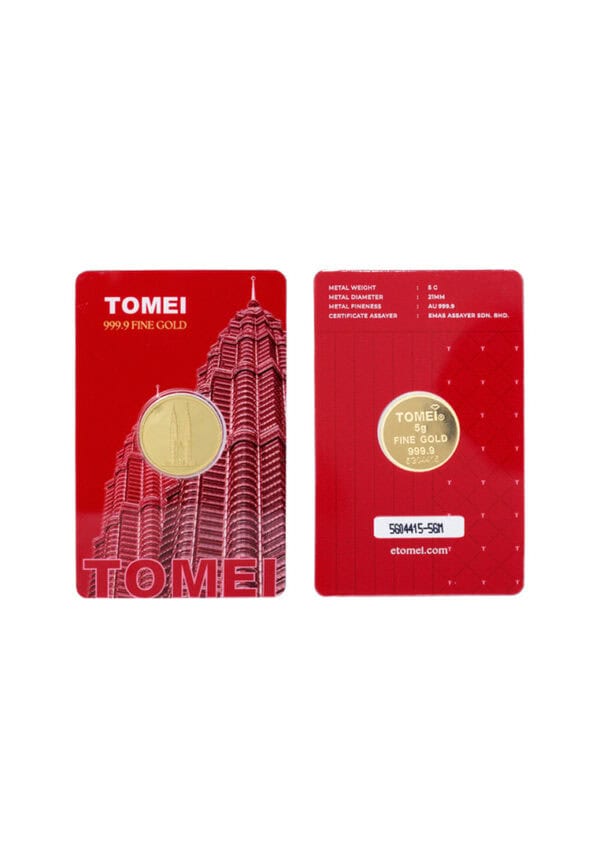 [Tomei Exclusive] KLCC Twin Towers Gold Bar | 2 Gram | 5 Grams | Fine Gold 9999