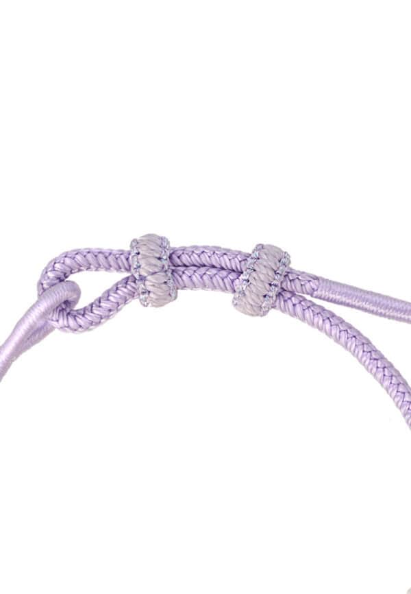 TOMEI X Sanrio Kuromi Charm with Purple Rope Bracelet, Yellow Gold 999 (5D)