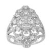 TOMEI Ring, Diamond White Gold 750