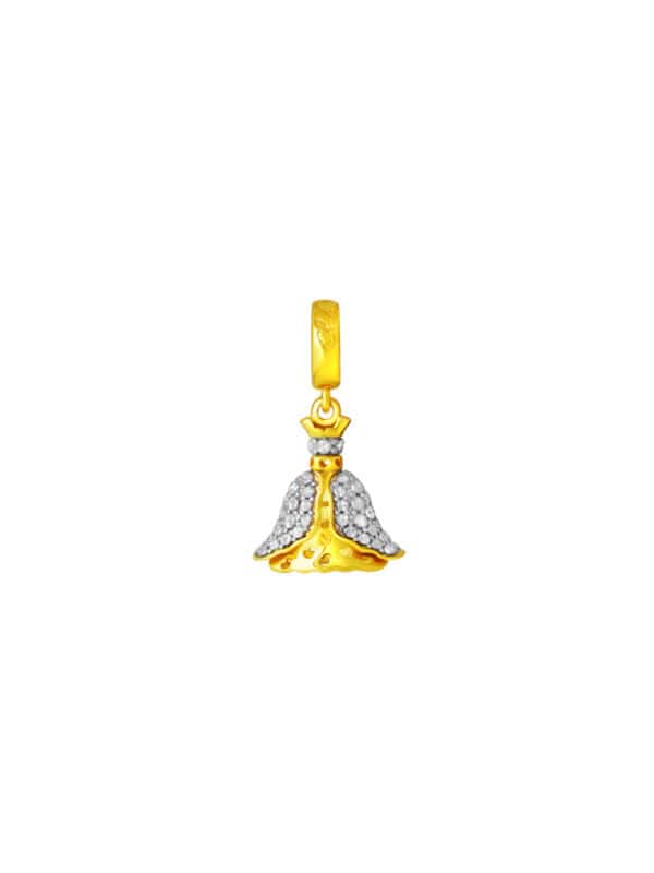 762x1100_0027_Sony_51912TM-YG1362P-2C TOMEI Chomel Collection Bell Charm, Yellow Gold 916