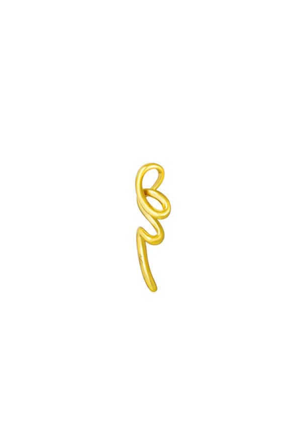 TOMEI Anastasia Curving Pendant, Yellow Gold 916