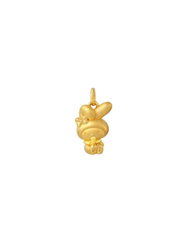 TOMEI X Sanrio Chubby My Melody Pendant, Yellow Gold 999