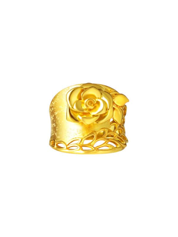 TOMEI Sri Puteri Collection Rosa Ring, Yellow Gold 916