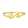 TOMEI Anastasia Curving Bangle, Yellow Gold 916
