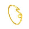 TOMEI Anastasia Curving Bangle, Yellow Gold 916