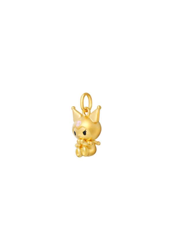 TOMEI X Sanrio Chubby Kuromi Pendant, Yellow Gold 999