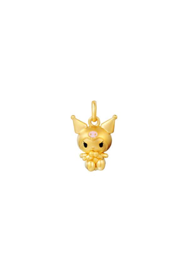 TOMEI X Sanrio Chubby Kuromi Pendant, Yellow Gold 999