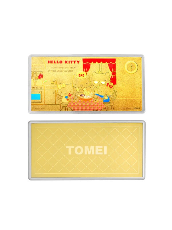 TOMEI X SANRIO Hello Kitty Gathering Gold Wafer 1G, Yellow Gold 9999