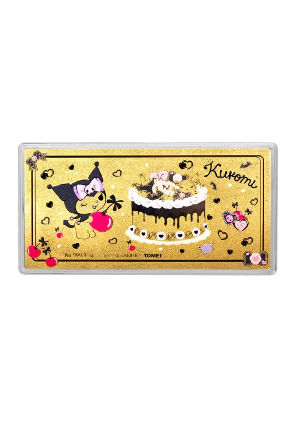 TOMEI X SANRIO Kuromi Gold Wafer 1G, Yellow Gold 9999