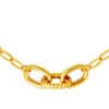 TOMEI Sculpted Trio Link Necklace, Yellow Gold 916