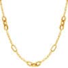 TOMEI Sculpted Trio Link Necklace, Yellow Gold 916