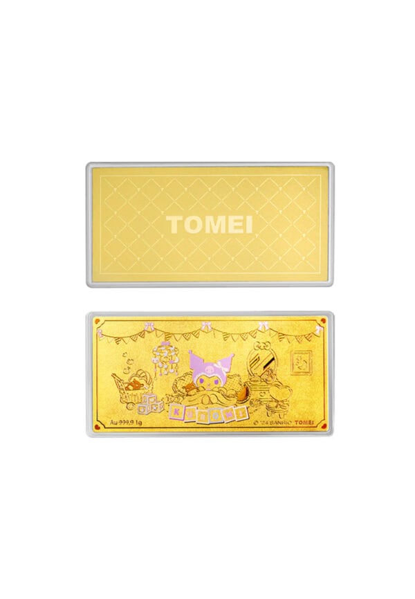 TOMEI X Sanrio Kuromi Kid Room Gold Wafer 1G, Yellow Gold 9999