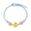 TOMEI X Sanrio Cinnamoroll 5D Charm with Blue Rope Bracelet, Yellow Gold 999