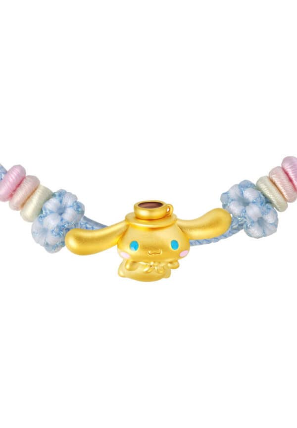 762x1100_Sony_48600_3 TOMEI X Sanrio Cinnamoroll 5D Charm with Blue Rope Bracelet, Yellow Gold 999