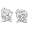 Tomei White Gold 585 (14K) "Lucky in Love" Diamond Earrings (E1438)