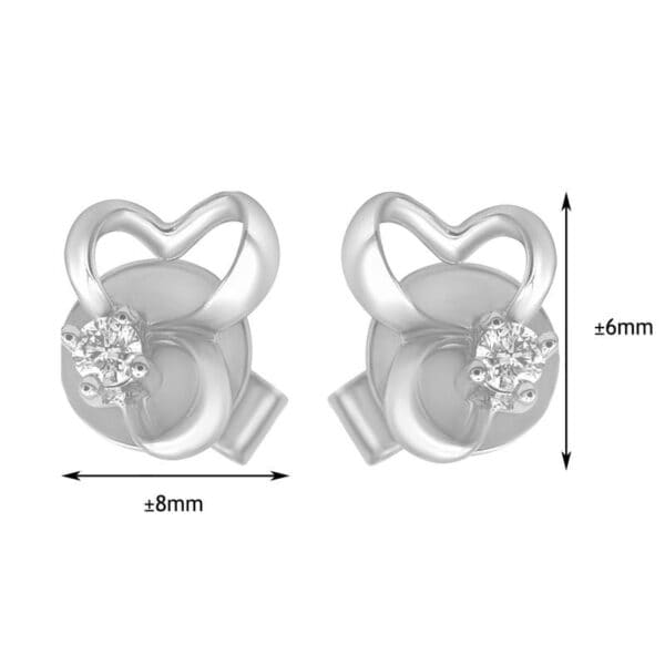 Tomei White Gold 585 (14K) Diamond Earrings (E1018)