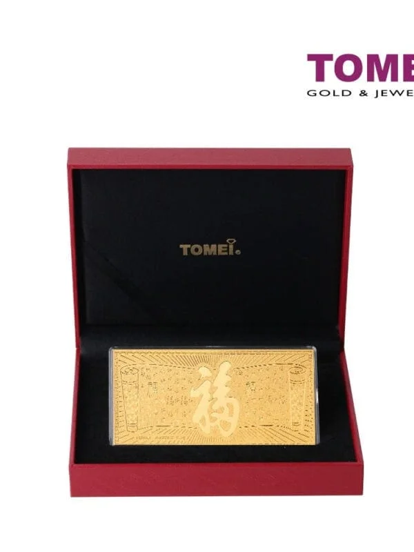 TOMEI ????? 100 Blessings Gold Wafer 0.5G, Yellow Gold 9999