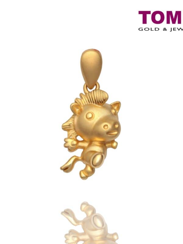 TOMEI Sweet Blessings Horse Pendant, Yellow Gold 916