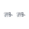 TOMEI Ribbon Earrings, White Gold 585