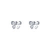 TOMEI Ribbon Earrings, White Gold 585