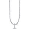 TOMEI Squarish Diamond Pendant, White Gold 750