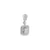TOMEI Squarish Diamond Pendant, White Gold 750