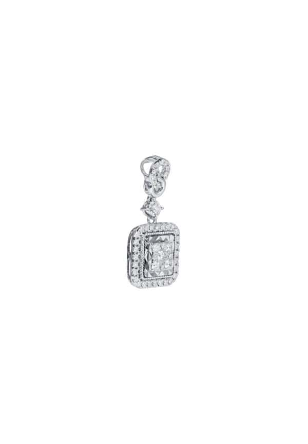 NTomei_0031_DSC07931.psd TOMEI Squarish Diamond Pendant, White Gold 750