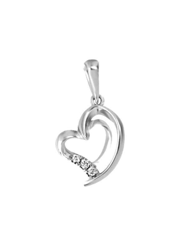 Tomei White Gold 585 "Love Keeper" Diamond Pendant Set