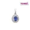 TOMEI Regally Resplendent Sapphire Pendant, White Gold 750