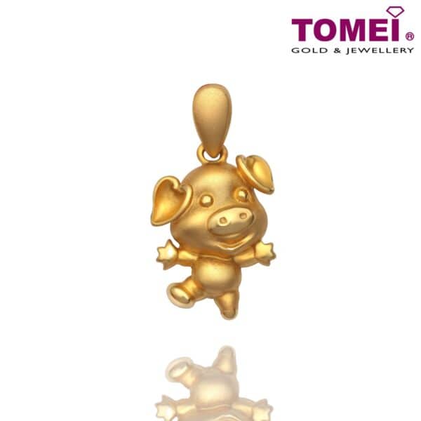 Pig_9P-YG0236P-PG-1C_0d71ce1a-c81e-4c23-ac02-c3fddf34f019 TOMEI Sweet Blessings Pig Pendant, Yellow Gold 916