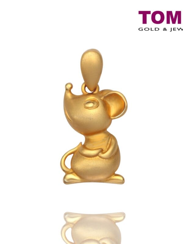 TOMEI Sweet Blessings Rat Pendant, Yellow Gold 916