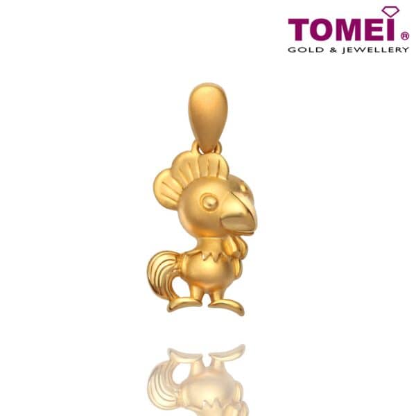 Rooster_9P-YG0234P-CK-1C_516a7e08-b4c7-4597-8c5f-bef921d6cd27 TOMEI Sweet Blessings Rooster Pendant, Yellow Gold 916