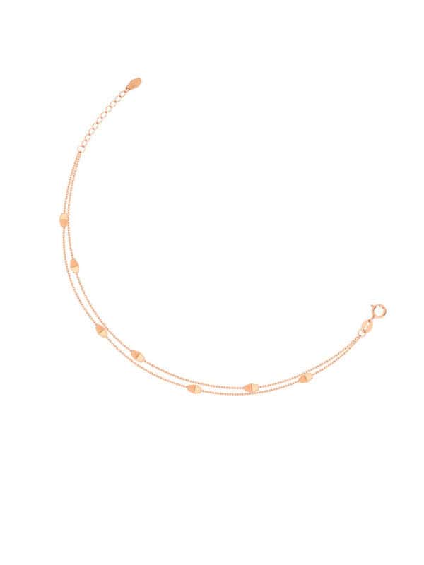 TOMEI Rouge Collection Double Strands Bracelet, Rose Gold 750