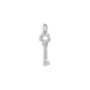 TOMEI Key Diamond Pendant Set, White Gold 585