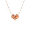 TOMEI Rouge Collection Heart Necklace, Rose Gold 750