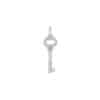 TOMEI Key Diamond Pendant Set, White Gold 585