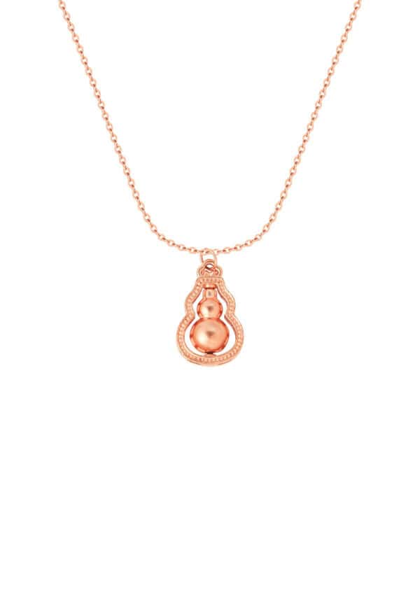 TOMEI Rouge Collection Spinning Gourd Necklace, Rose Gold 750