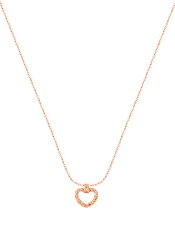 TOMEI Rouge Collection Heart Necklace, Rose Gold 750