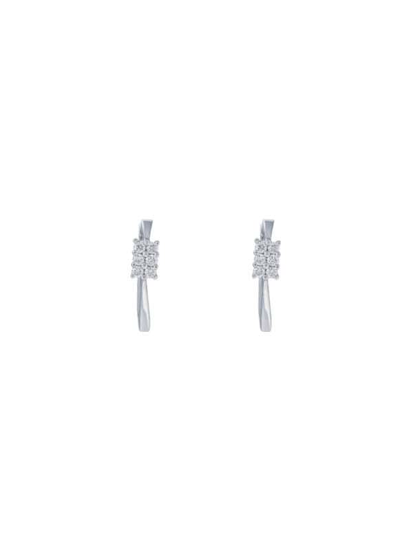 TOMEI Diamond Earrings, White Gold 585